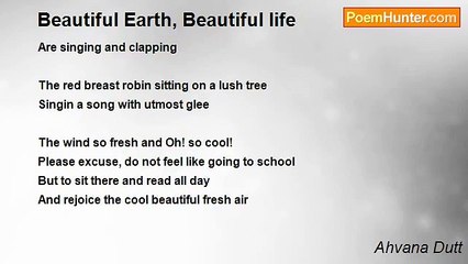 Ahvana Dutt - Beautiful Earth, Beautiful life