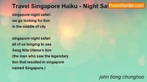 john tiong chunghoo - Travel Singapore Haiku - Night Safari