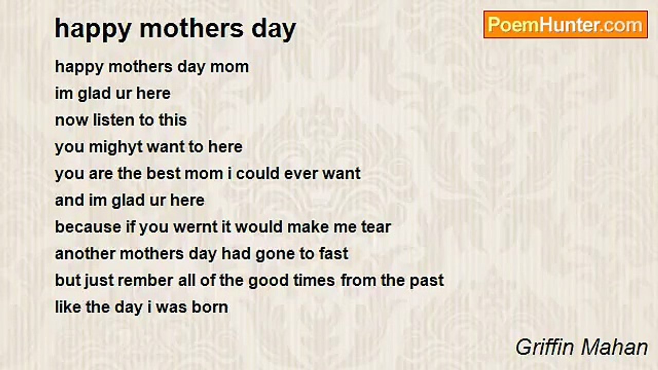Griffin Mahan - happy mothers day