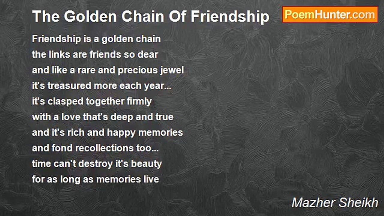 Mazher Sheikh - The Golden Chain Of Friendship