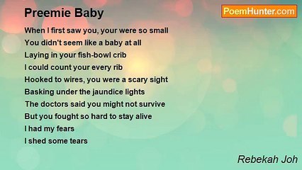 Rebekah Joh - Preemie Baby
