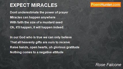 Rose Falcone - EXPECT MIRACLES