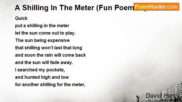 David Harris - A Shilling In The Meter (Fun Poem 76)