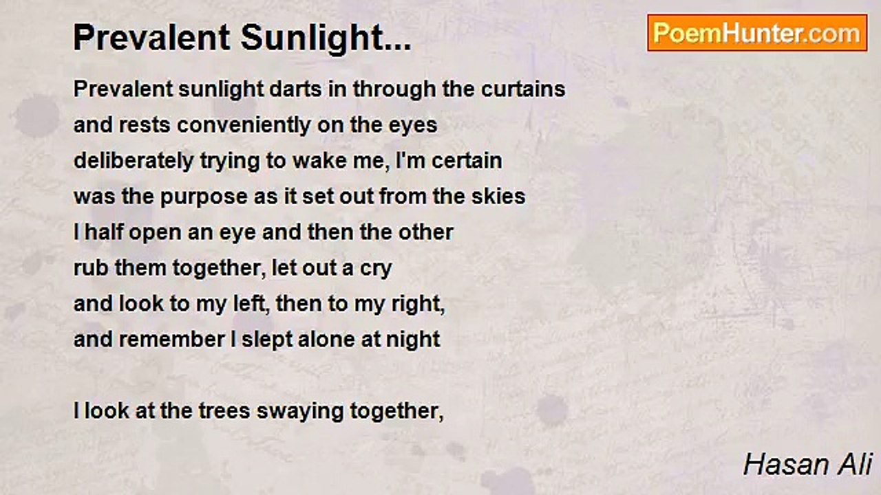 Hasan Ali - Prevalent Sunlight...