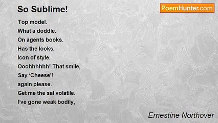 Ernestine Northover - So Sublime!