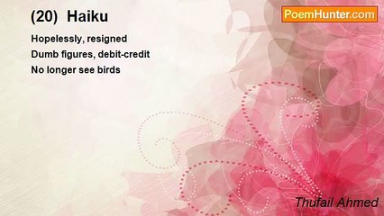 Thufail Ahmed - (20)  Haiku
