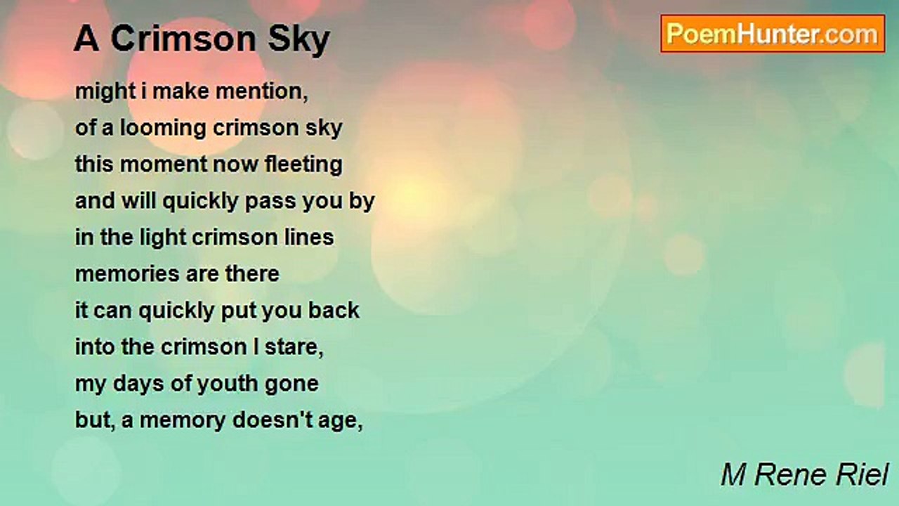 M Rene Riel - A Crimson Sky