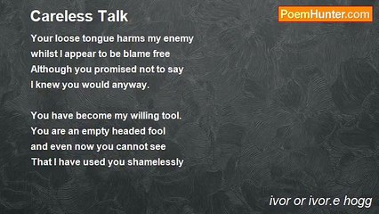 ivor or ivor.e hogg - Careless Talk