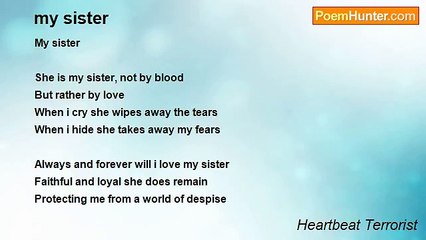 Heartbeat Terrorist - my sister