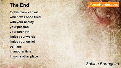 Sabine Borrageiro's Poignant Reflection: The End ✨