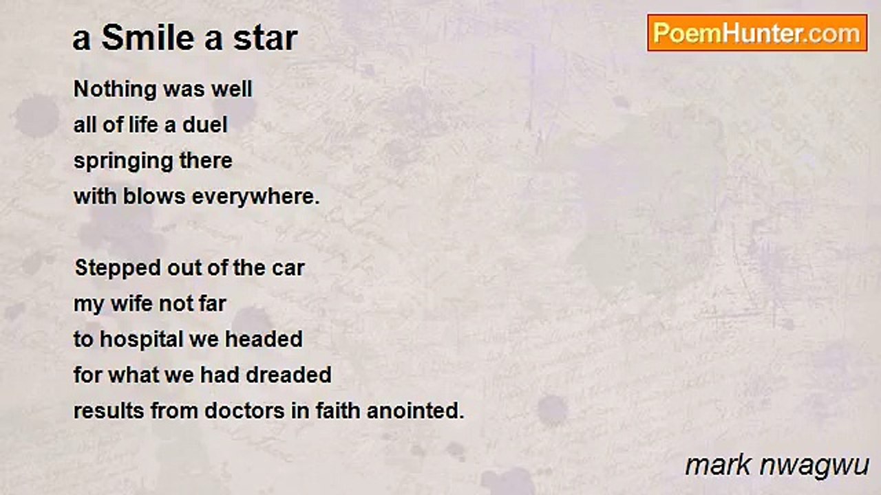 mark nwagwu - a Smile a star