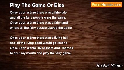 Rachel Slimm - Play The Game Or Else
