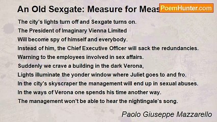 Paolo Giuseppe Mazzarello - An Old Sexgate: Measure for Measure