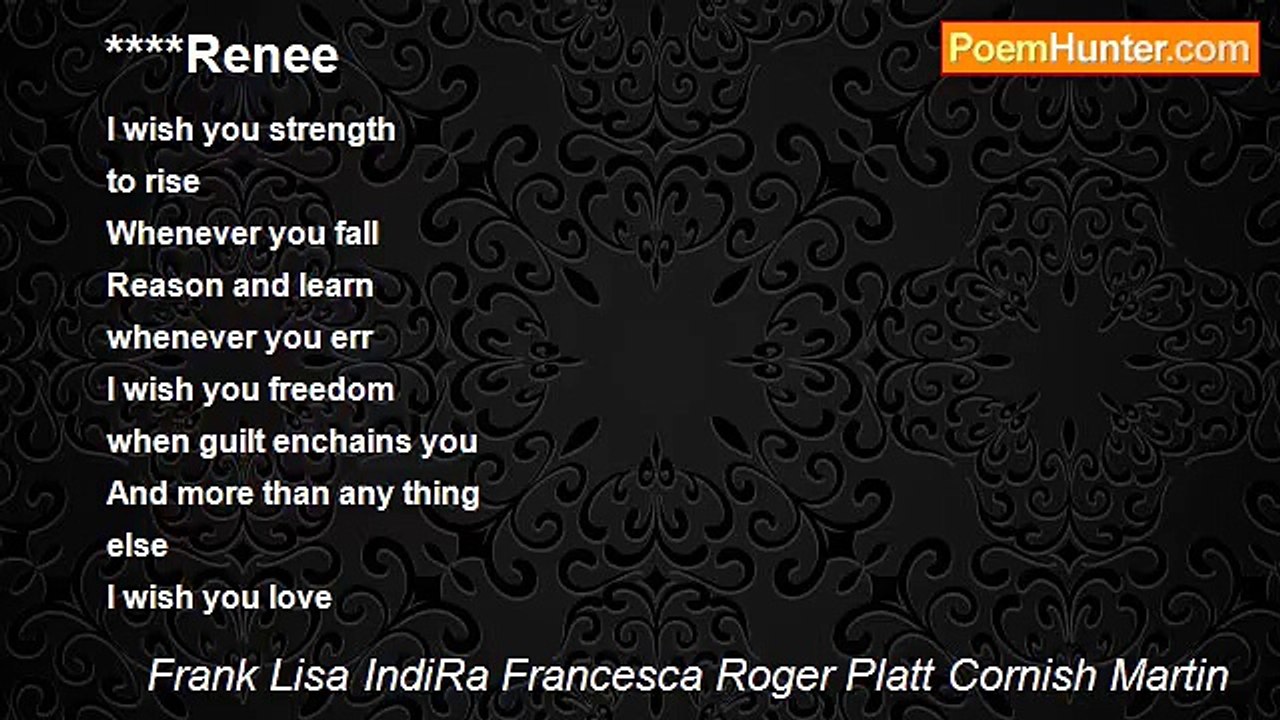 Frank Lisa IndiRa Francesca Roger Platt Cornish Martin - ****Renee