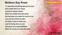 Ralph Acosta - Mothers Day Poem