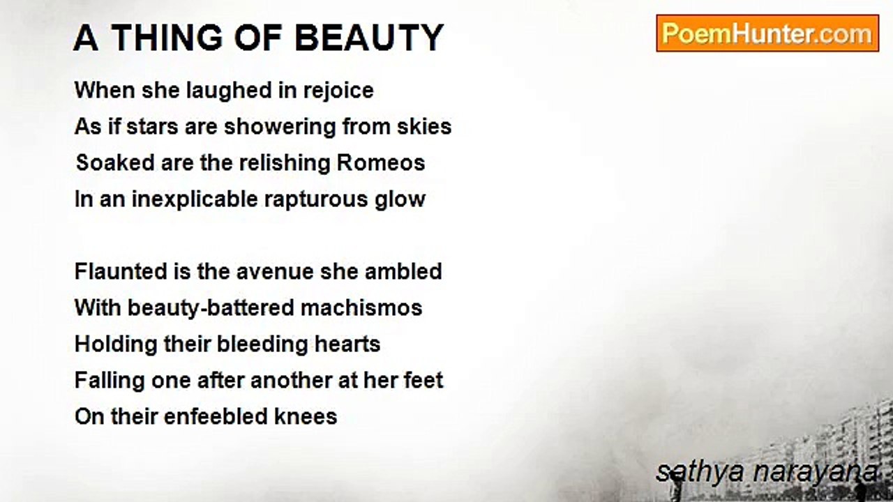 sathya narayana - A THING OF BEAUTY