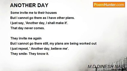 M.D DINESH NAIR - ANOTHER DAY