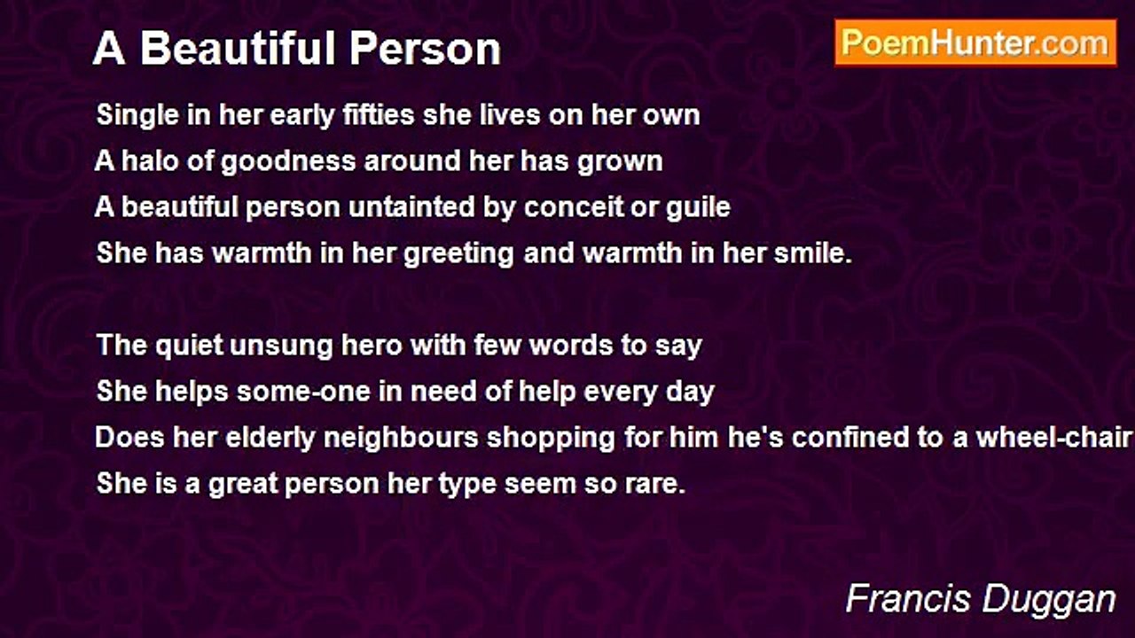 Francis Duggan - A Beautiful Person