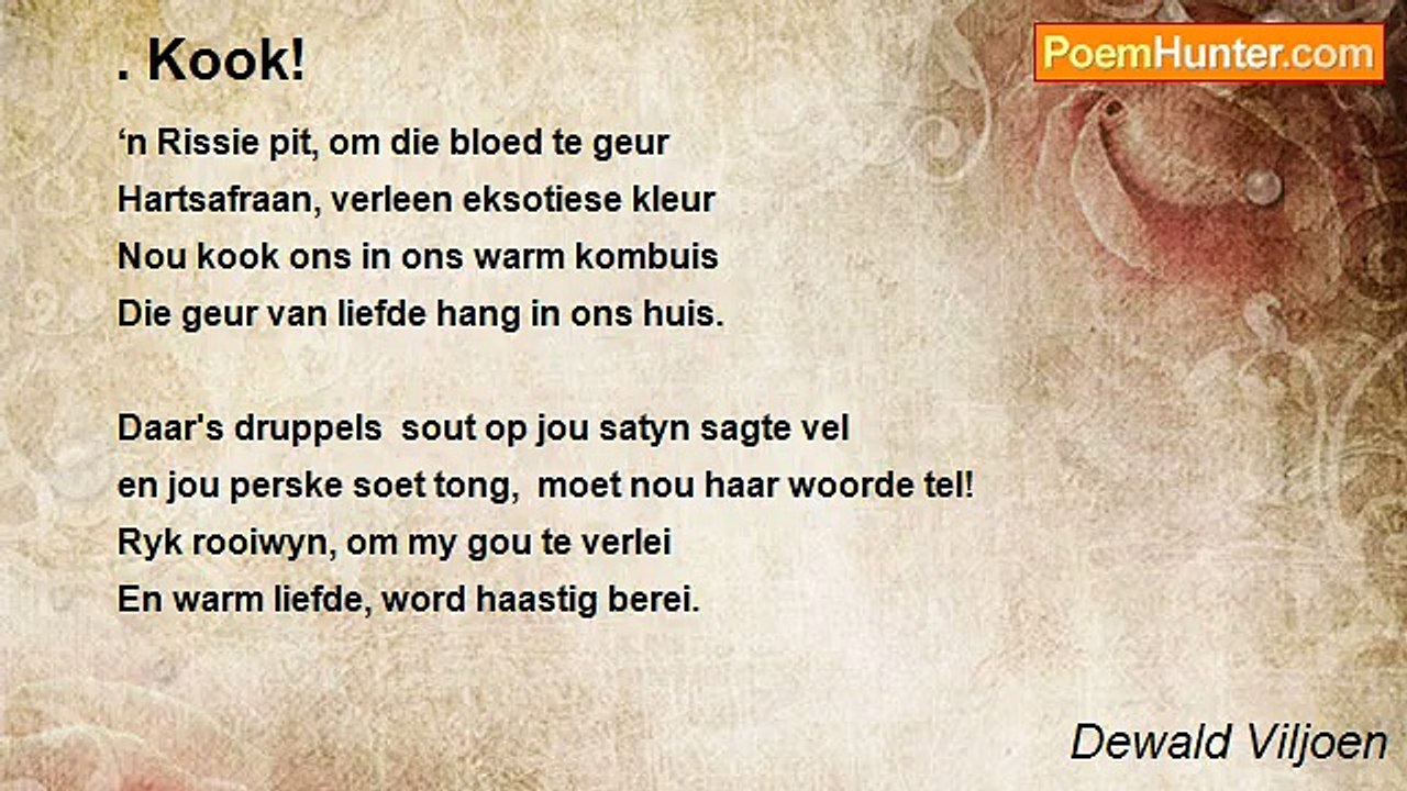 Dewald Viljoen - . Kook!