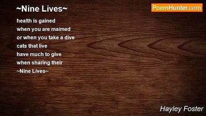 Hayley Foster - ~Nine Lives~