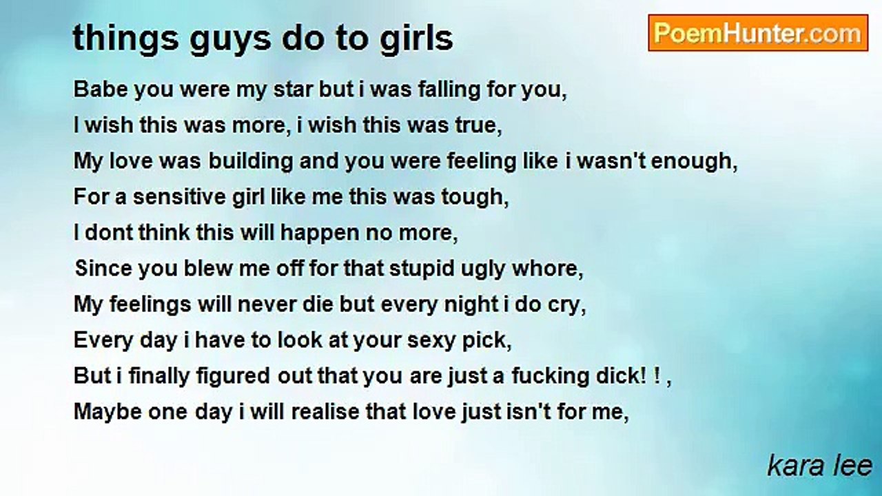 kara lee - things guys do to girls