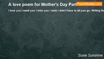 Susie Sunshine - A love poem for Mother's Day Part2