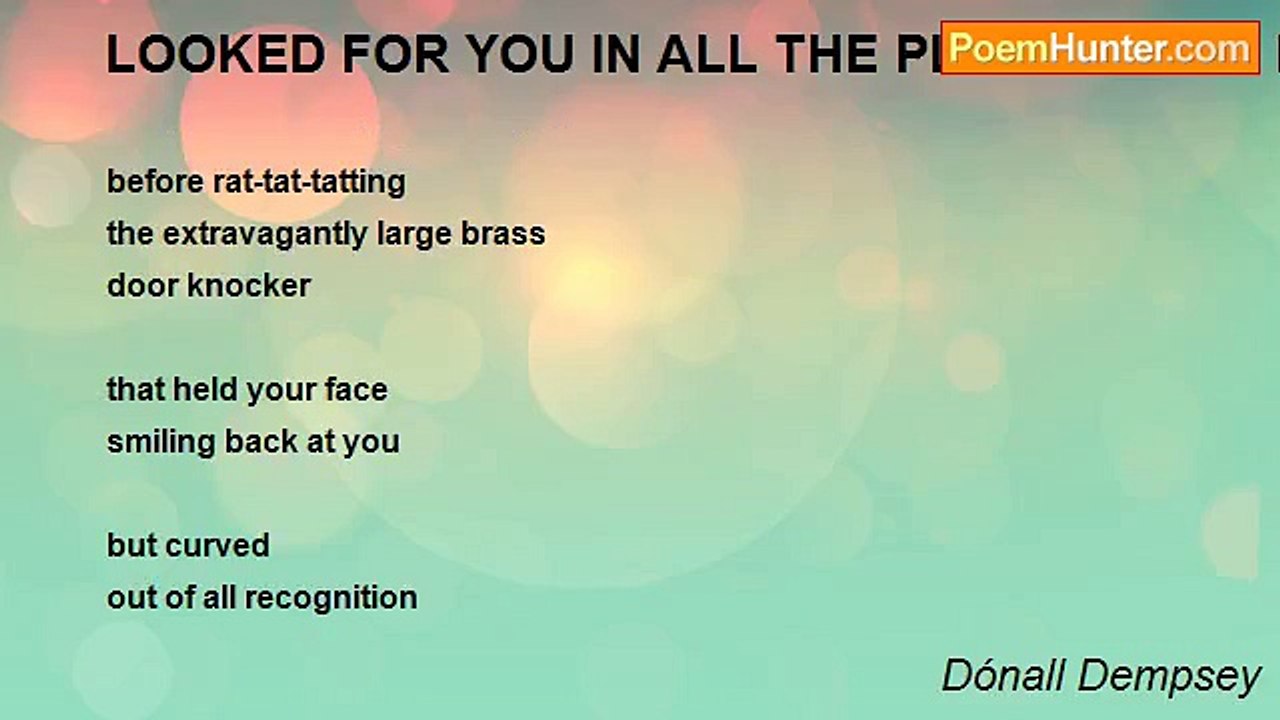 Dónall Dempsey - LOOKED FOR YOU IN ALL THE PLAC...