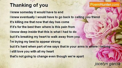 jocelyn garcia - Thanking of you