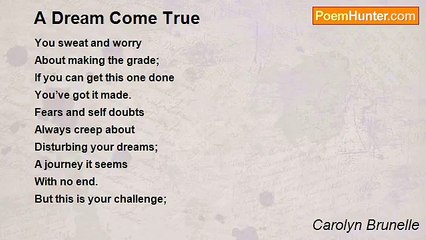 Carolyn Brunelle - A Dream Come True