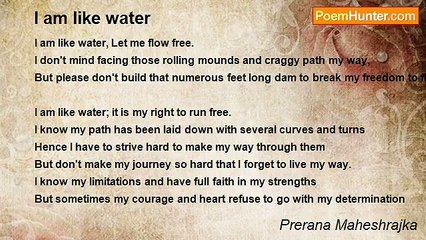Prerana Maheshrajka - I am like water