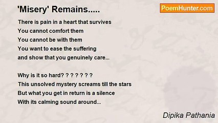 Dipika Pathania - 'Misery' Remains.....
