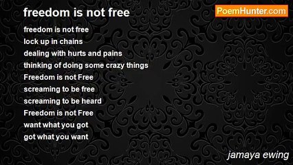 jamaya ewing - freedom is not free
