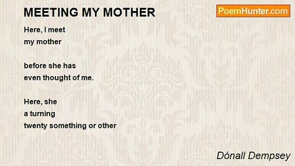 Dónall Dempsey - MEETING MY MOTHER