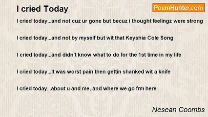 Nesean Coombs - I cried Today