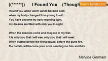 Melvina Germain - ((******))      I Found You    (Thoughts of a Soldier)