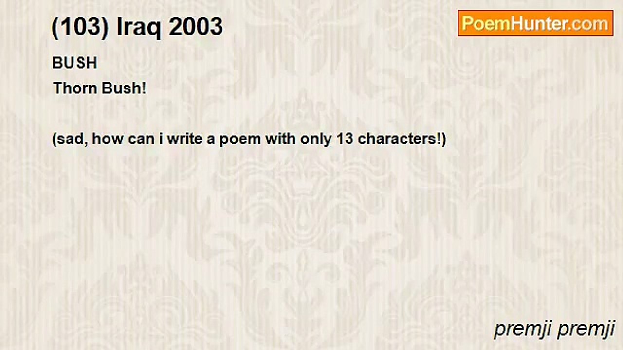 premji premji - (103) Iraq 2003