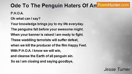 Jesse Turner - Ode To The Penguin Haters Of America