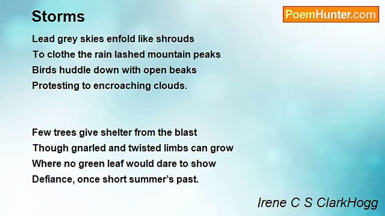 Irene C S ClarkHogg - Storms