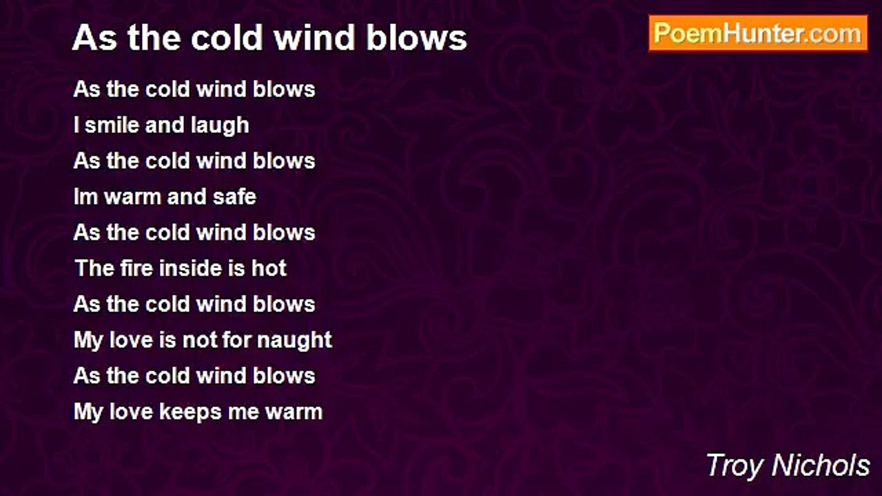 Troy Nichols - As the cold wind blows