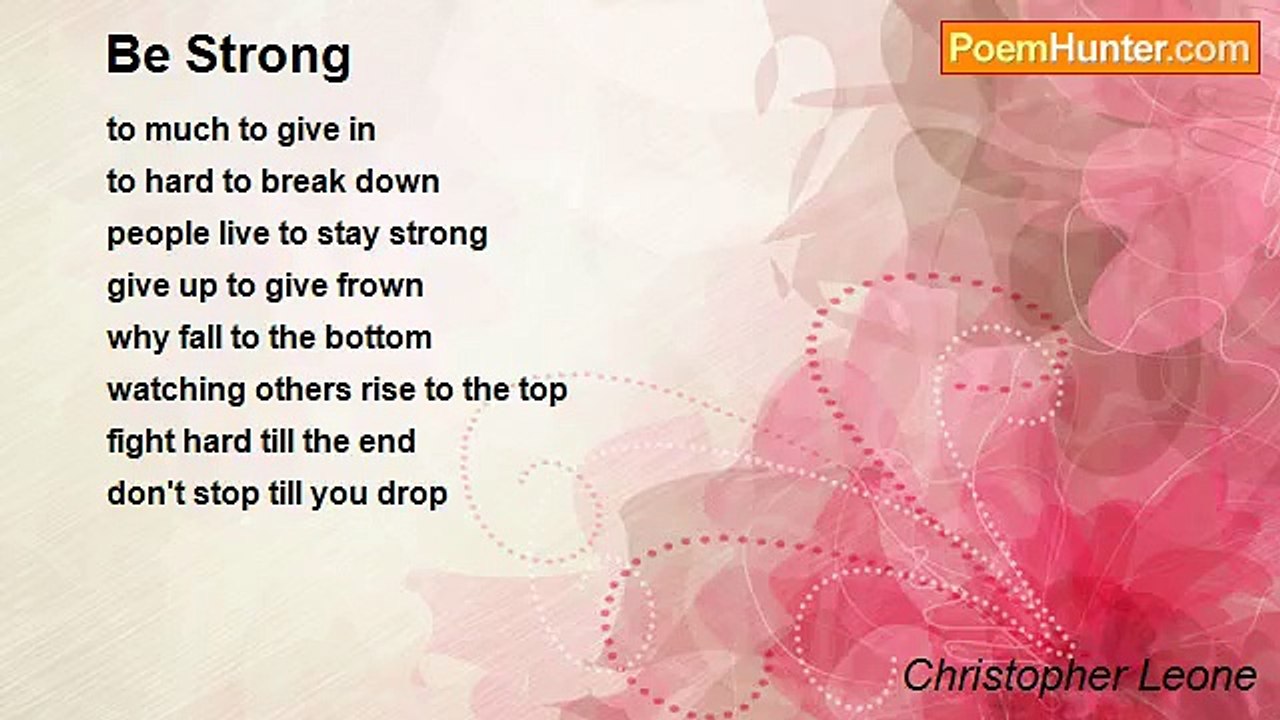 Christopher Leone - Be Strong