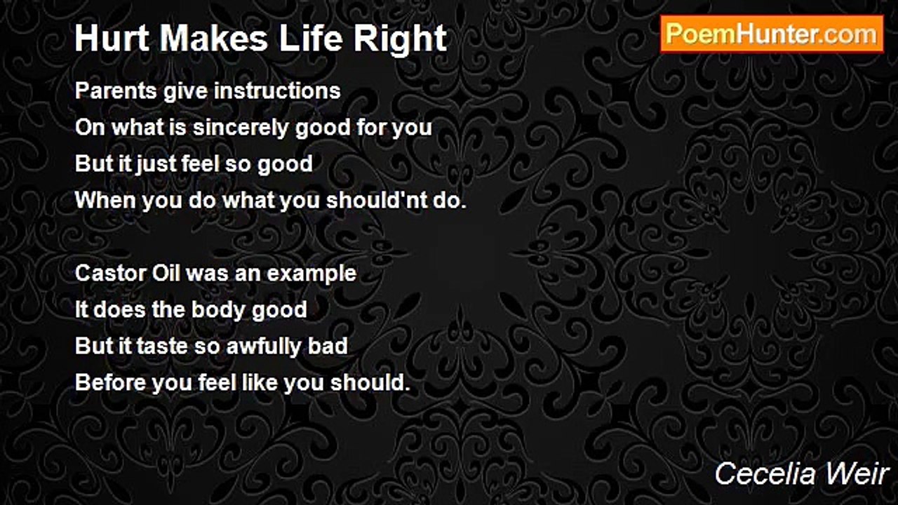 Cecelia Weir - Hurt Makes Life Right