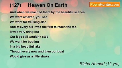Risha Ahmed (12 yrs) - (127)     Heaven On Earth