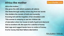 Nkululeko Mdudu - Africa the mother