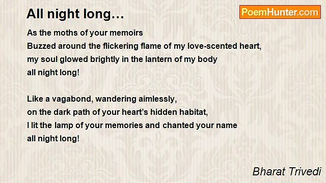 Bharat Trivedi - All night long…