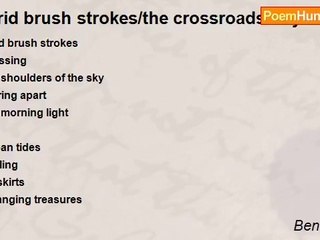 Ben Gieske - lurid brush strokes/the crossroads of your hands (5 tanka)