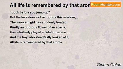 Gioom Galen - All life is remembered by that aroma …