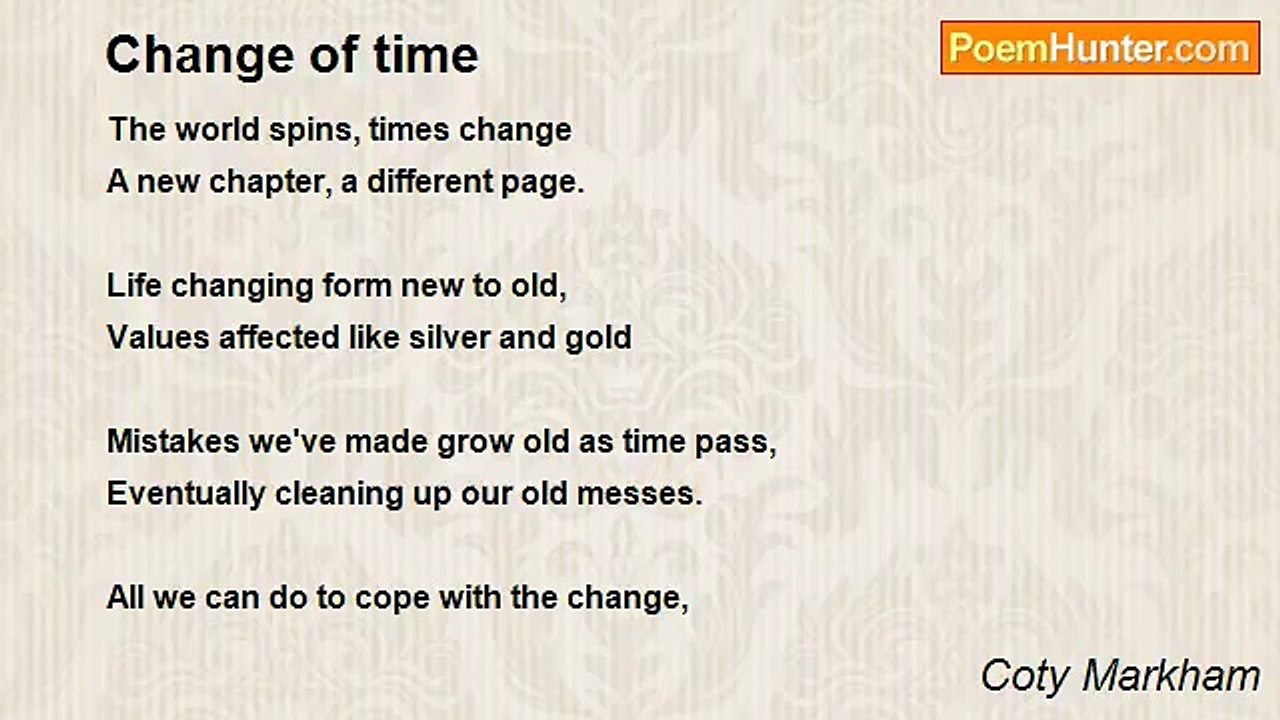 Coty Markham - Change of time