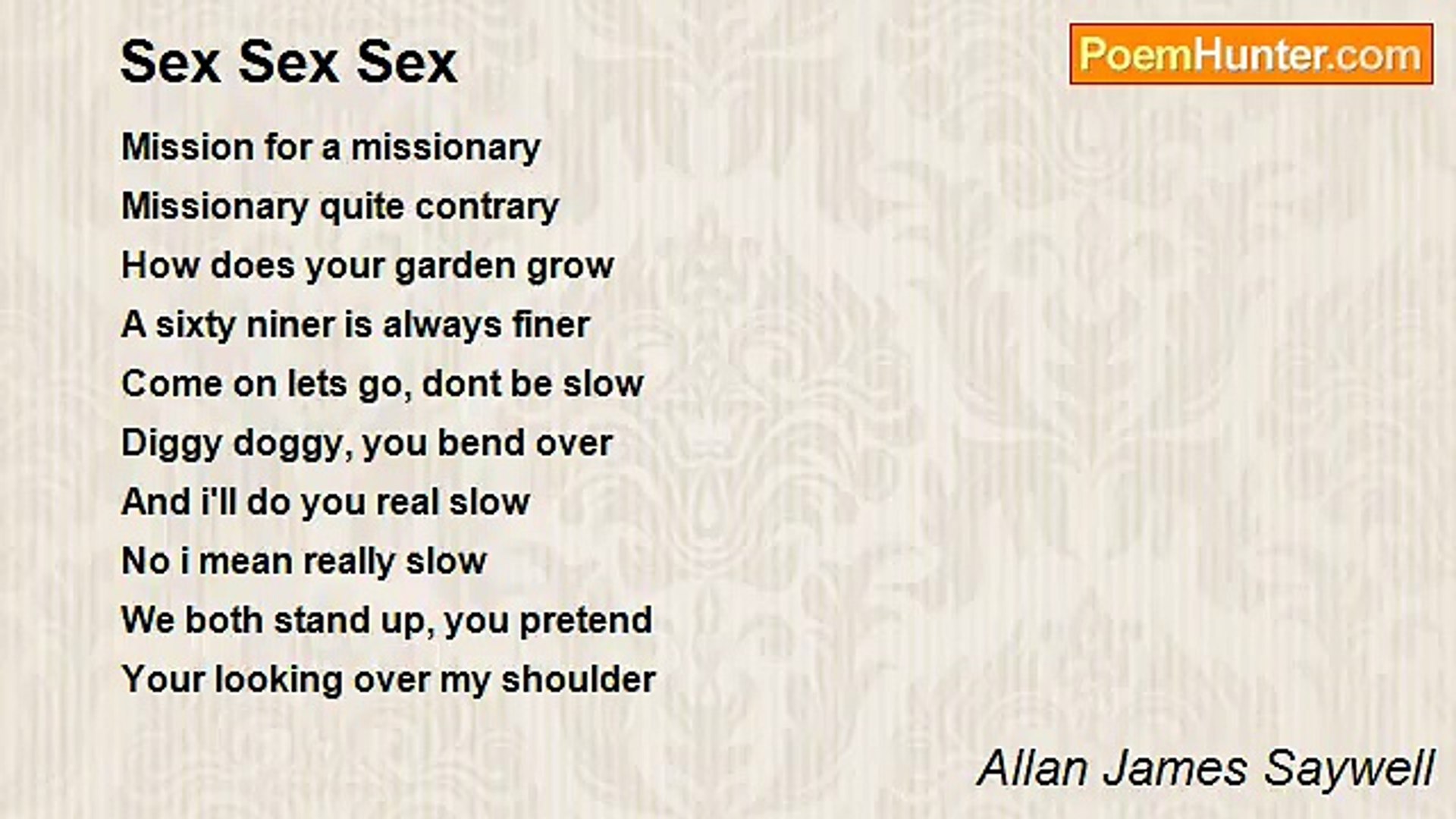 ⁣Allan James Saywell - Sex Sex Sex