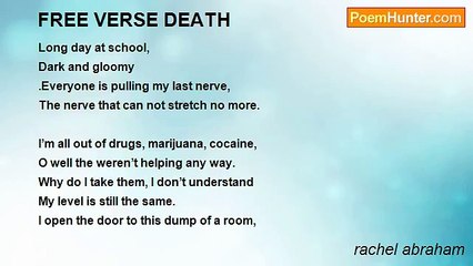 rachel abraham - FREE VERSE DEATH