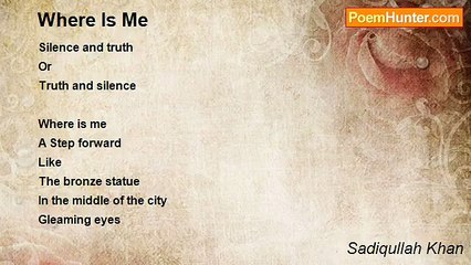 Sadiqullah Khan - Where Is Me